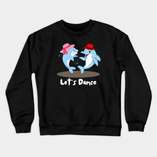 Cute Dolphin Couple Having Dance Crewneck Sweatshirt